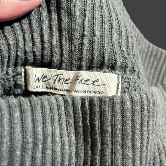 We The Free Women Small Oversized Tunic Waffle Knit Textured Minimalist SweaterC - Picture 6 of 11